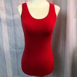 Zella Women's Tank Top size XS Red Built In Bra